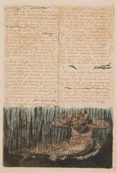 Das erste Buch von Urizen, Tafel 6, Versammeln sich um die trostlosen Wüsten.... (Bentley 4)